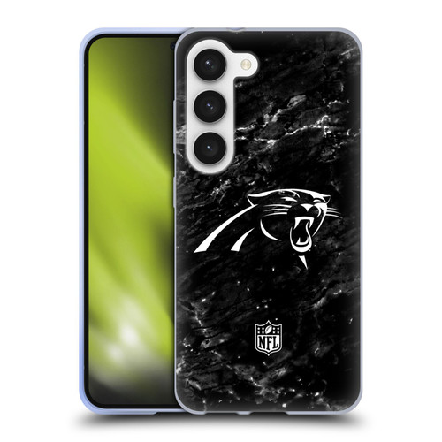 NFL Carolina Panthers Artwork Marble Soft Gel Case for Samsung Galaxy S23 5G