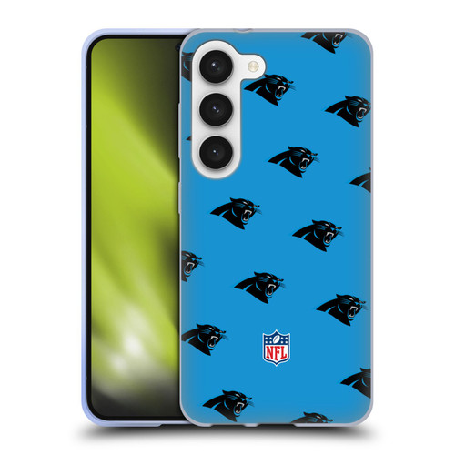 NFL Carolina Panthers Artwork Patterns Soft Gel Case for Samsung Galaxy S23 5G