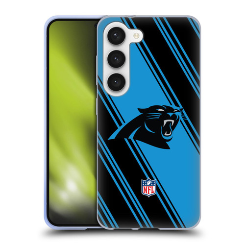 NFL Carolina Panthers Artwork Stripes Soft Gel Case for Samsung Galaxy S23 5G