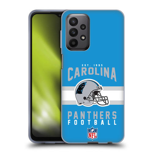 NFL Carolina Panthers Graphics Helmet Typography Soft Gel Case for Samsung Galaxy A23 / 5G (2022)
