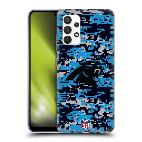 NFL Carolina Panthers Graphics Digital Camouflage Soft Gel Case for Samsung Galaxy A32 (2021)