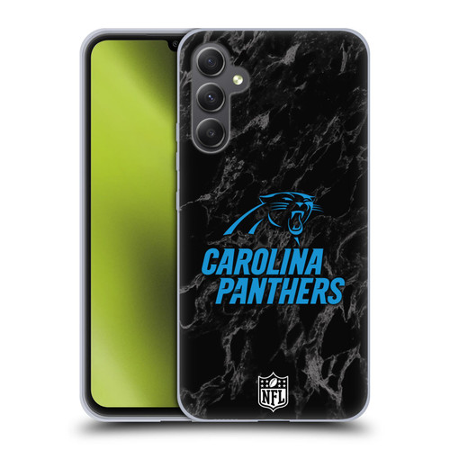 NFL Carolina Panthers Graphics Coloured Marble Soft Gel Case for Samsung Galaxy A34 5G