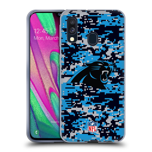 NFL Carolina Panthers Graphics Digital Camouflage Soft Gel Case for Samsung Galaxy A40 (2019)