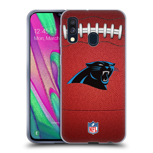 NFL Carolina Panthers Graphics Football Soft Gel Case for Samsung Galaxy A40 (2019)