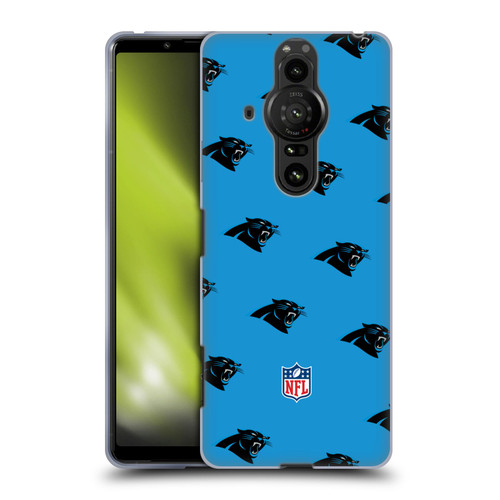 NFL Carolina Panthers Artwork Patterns Soft Gel Case for Sony Xperia Pro-I