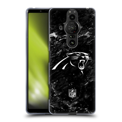 NFL Carolina Panthers Artwork Marble Soft Gel Case for Sony Xperia Pro-I