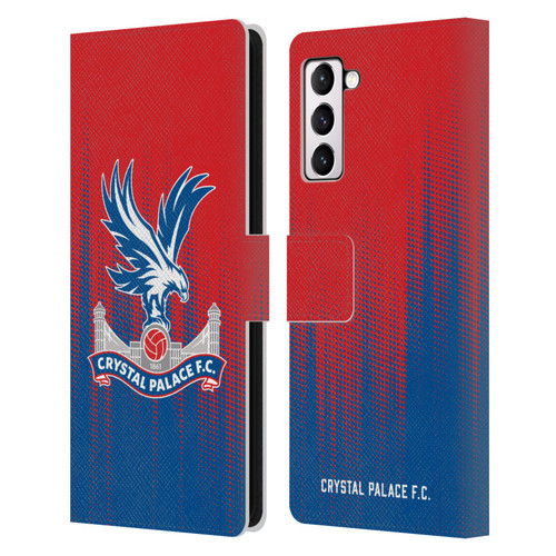 Crystal Palace FC Crest Halftone Leather Book Wallet Case Cover For Samsung Galaxy S21+ 5G