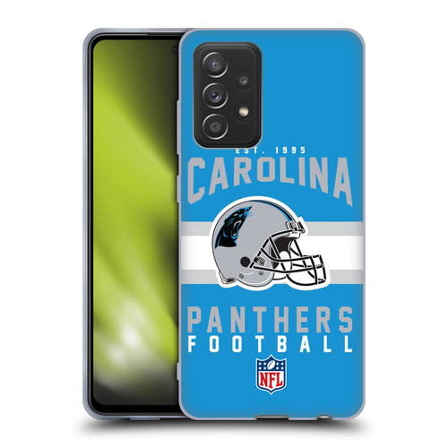 NFL Carolina Panthers Graphics Helmet Typography Soft Gel Case for Samsung Galaxy A52 / A52s / 5G (2021)