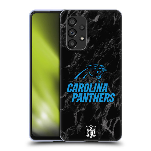 NFL Carolina Panthers Graphics Coloured Marble Soft Gel Case for Samsung Galaxy A53 5G (2022)