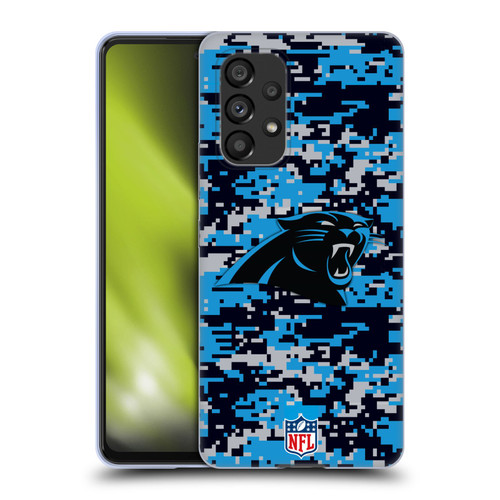 NFL Carolina Panthers Graphics Digital Camouflage Soft Gel Case for Samsung Galaxy A53 5G (2022)