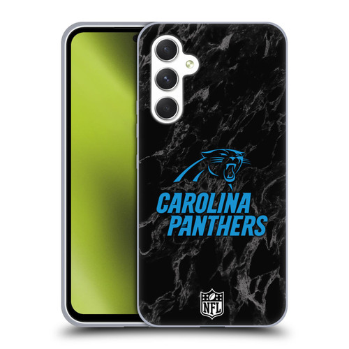 NFL Carolina Panthers Graphics Coloured Marble Soft Gel Case for Samsung Galaxy A54 5G