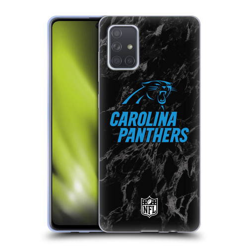 NFL Carolina Panthers Graphics Coloured Marble Soft Gel Case for Samsung Galaxy A71 (2019)