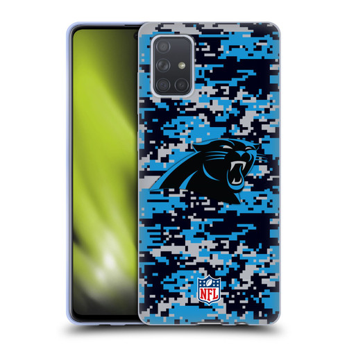 NFL Carolina Panthers Graphics Digital Camouflage Soft Gel Case for Samsung Galaxy A71 (2019)