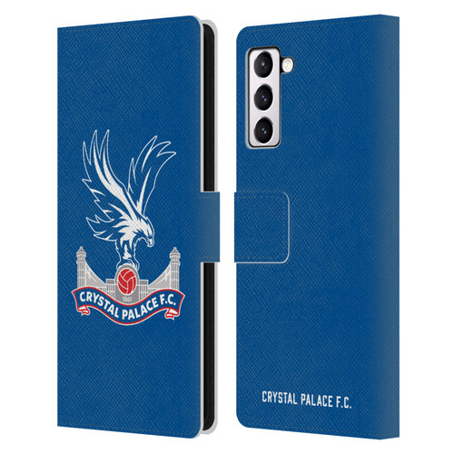 Crystal Palace FC Crest Plain Leather Book Wallet Case Cover For Samsung Galaxy S21+ 5G