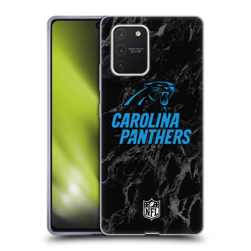 NFL Carolina Panthers Graphics Coloured Marble Soft Gel Case for Samsung Galaxy S10 Lite