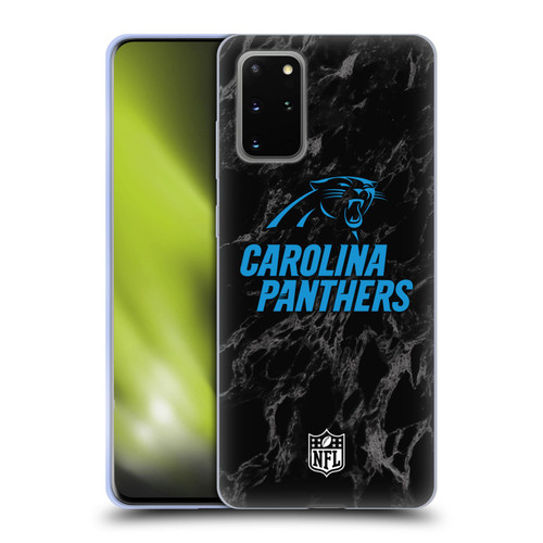 NFL Carolina Panthers Graphics Coloured Marble Soft Gel Case for Samsung Galaxy S20+ / S20+ 5G
