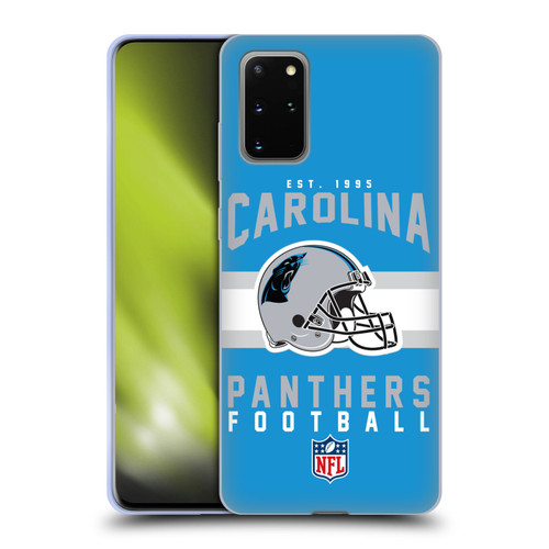 NFL Carolina Panthers Graphics Helmet Typography Soft Gel Case for Samsung Galaxy S20+ / S20+ 5G