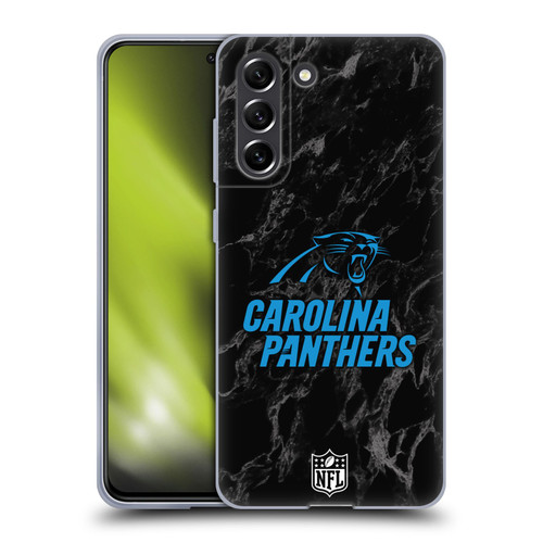 NFL Carolina Panthers Graphics Coloured Marble Soft Gel Case for Samsung Galaxy S21 FE 5G