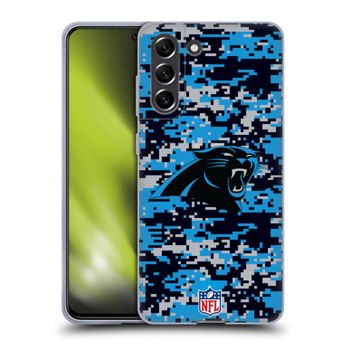 NFL Carolina Panthers Graphics Digital Camouflage Soft Gel Case for Samsung Galaxy S21 FE 5G