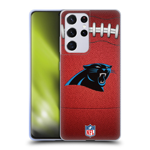 NFL Carolina Panthers Graphics Football Soft Gel Case for Samsung Galaxy S21 Ultra 5G