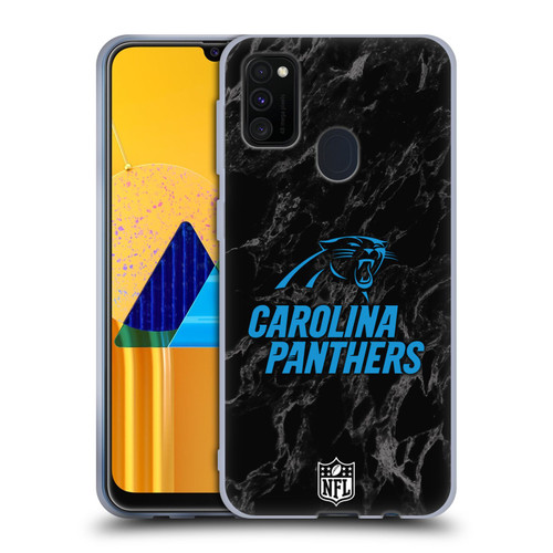 NFL Carolina Panthers Graphics Coloured Marble Soft Gel Case for Samsung Galaxy M30s (2019)/M21 (2020)