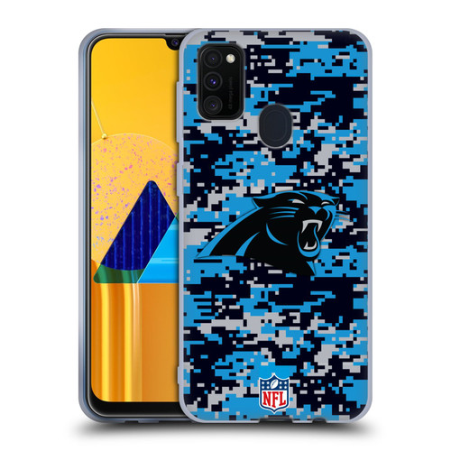NFL Carolina Panthers Graphics Digital Camouflage Soft Gel Case for Samsung Galaxy M30s (2019)/M21 (2020)