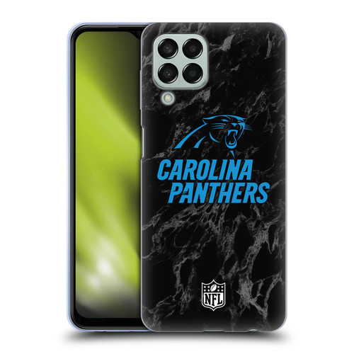 NFL Carolina Panthers Graphics Coloured Marble Soft Gel Case for Samsung Galaxy M33 (2022)