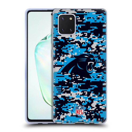 NFL Carolina Panthers Graphics Digital Camouflage Soft Gel Case for Samsung Galaxy Note10 Lite