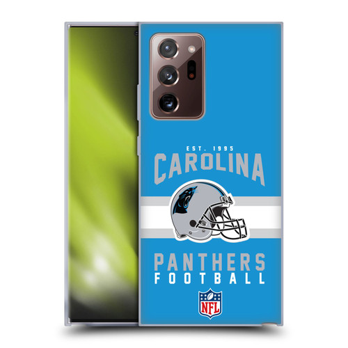 NFL Carolina Panthers Graphics Helmet Typography Soft Gel Case for Samsung Galaxy Note20 Ultra / 5G