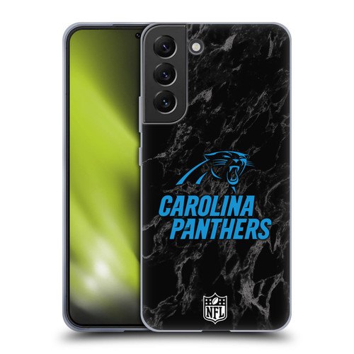 NFL Carolina Panthers Graphics Coloured Marble Soft Gel Case for Samsung Galaxy S22+ 5G