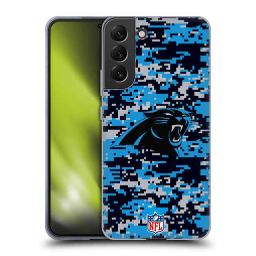 NFL Carolina Panthers Graphics Digital Camouflage Soft Gel Case for Samsung Galaxy S22+ 5G