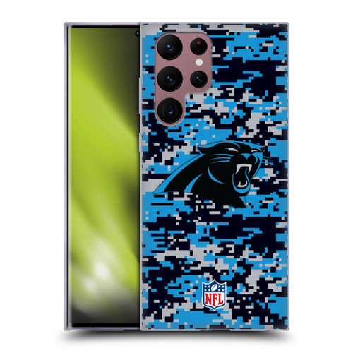 NFL Carolina Panthers Graphics Digital Camouflage Soft Gel Case for Samsung Galaxy S22 Ultra 5G