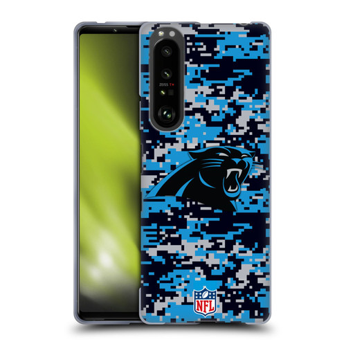 NFL Carolina Panthers Graphics Digital Camouflage Soft Gel Case for Sony Xperia 1 III