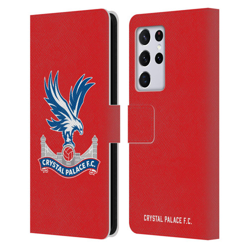 Crystal Palace FC Crest Eagle Leather Book Wallet Case Cover For Samsung Galaxy S21 Ultra 5G