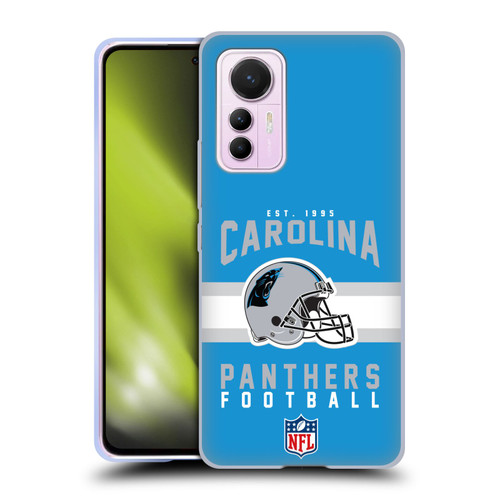 NFL Carolina Panthers Graphics Helmet Typography Soft Gel Case for Xiaomi 12 Lite