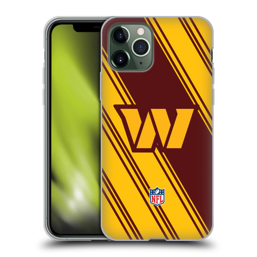 NFL Washington Football Team Artwork Stripes Soft Gel Case for Apple iPhone 11 Pro