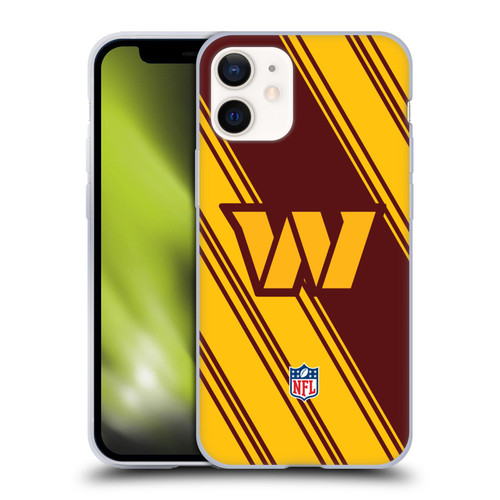 NFL Washington Football Team Artwork Stripes Soft Gel Case for Apple iPhone 12 Mini