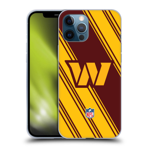 NFL Washington Football Team Artwork Stripes Soft Gel Case for Apple iPhone 12 Pro Max