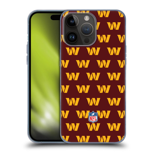 NFL Washington Football Team Artwork Patterns Soft Gel Case for Apple iPhone 15 Pro Max