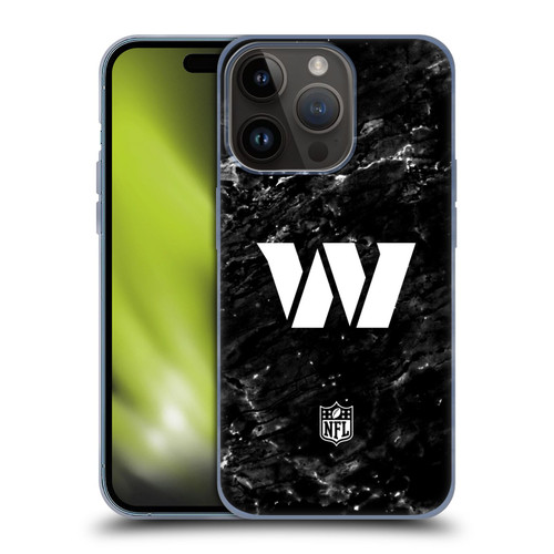 NFL Washington Football Team Artwork Marble Soft Gel Case for Apple iPhone 15 Pro