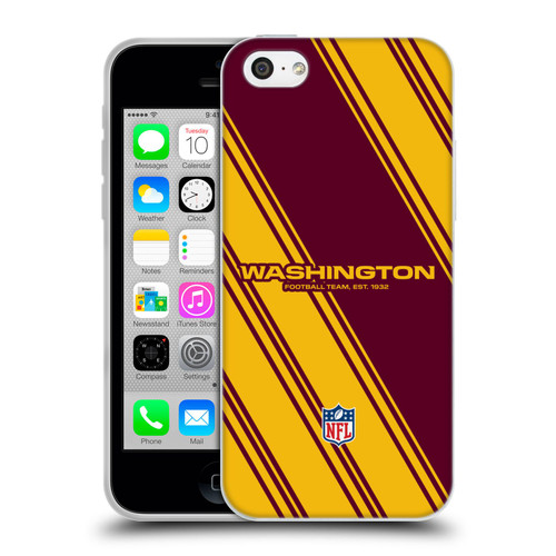 NFL Washington Football Team Artwork Stripes Soft Gel Case for Apple iPhone 5c