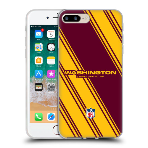 NFL Washington Football Team Artwork Stripes Soft Gel Case for Apple iPhone 7 Plus / iPhone 8 Plus