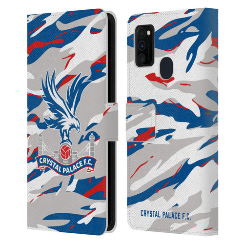 Crystal Palace FC Crest Camouflage Leather Book Wallet Case Cover For Samsung Galaxy M30s (2019)/M21 (2020)