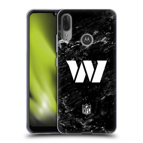 NFL Washington Football Team Artwork Marble Soft Gel Case for Motorola Moto E6 Plus