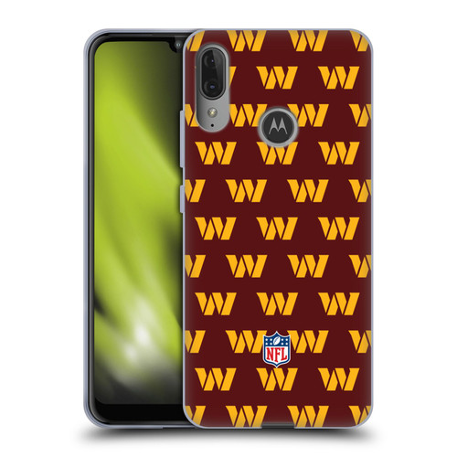 NFL Washington Football Team Artwork Patterns Soft Gel Case for Motorola Moto E6 Plus