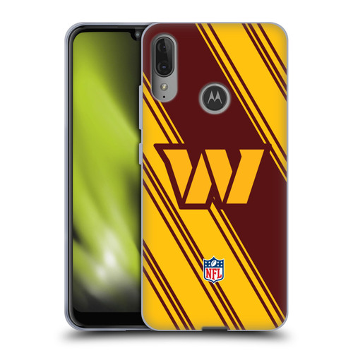 NFL Washington Football Team Artwork Stripes Soft Gel Case for Motorola Moto E6 Plus