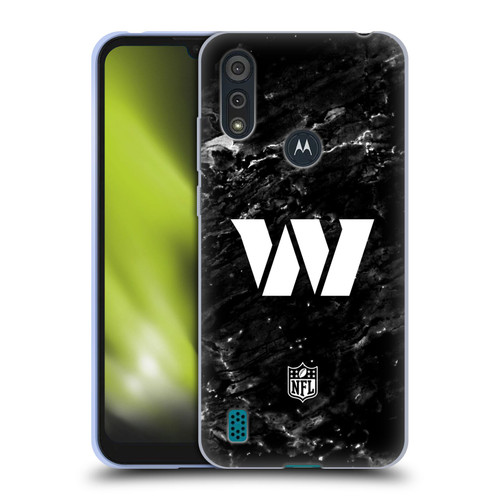 NFL Washington Football Team Artwork Marble Soft Gel Case for Motorola Moto E6s (2020)