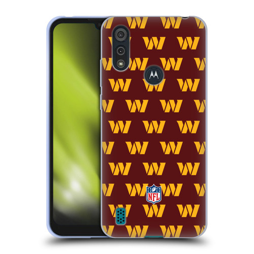 NFL Washington Football Team Artwork Patterns Soft Gel Case for Motorola Moto E6s (2020)
