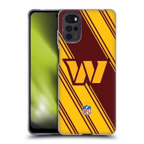 NFL Washington Football Team Artwork Stripes Soft Gel Case for Motorola Moto G22