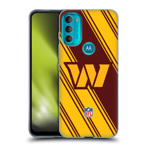 NFL Washington Football Team Artwork Stripes Soft Gel Case for Motorola Moto G71 5G